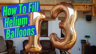 How To Fill Helium Party Balloons [upl. by Mitran357]