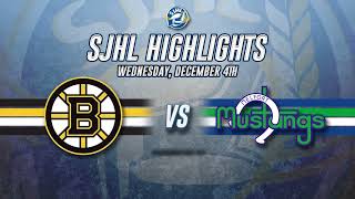 HIGHLIGHTS Estevan Bruins  Melfort Mustangs Dec 4 2024 [upl. by Gayle]