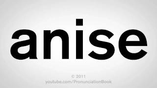 How To Pronounce Anise [upl. by Darby]