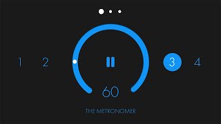 60 BPM 34 Modern Metronome  1 Hour Metronome 60 BPM [upl. by Malkin]