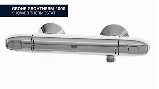 GROHE Grohtherm 1000 – shower thermostat with GROHE CoolTouch technology [upl. by Fakieh]