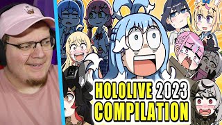 REACTION Hololive Animation Compilation in 2023 [upl. by Aneekahs]