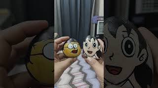 Shizuka ❤️ Nobita stonepaintings stonepaintingideas nobita shizuka doraemon [upl. by Lucina]