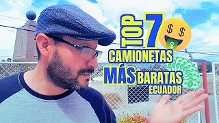 TOP 7  CAMIONETAS DOBLE CABINA MÁS BARATAS ECUADOR [upl. by Assirek]