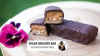 Vegan Snickers bar with date caramel [upl. by Ainekahs]