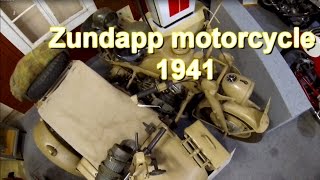 Zundapp 1941 ks 750 old military motorcycle Vehoniemen automuseo [upl. by Yetak838]