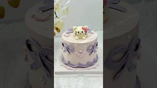 Cream frosting handpainted cake private baking cake decorating zerobased learning cake making [upl. by Duyne]