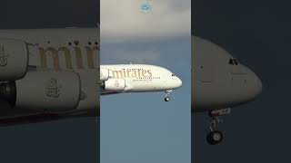 Emirates Airlines Airbus A380 Landing New York Kennedy International Runway 4R [upl. by Accever631]