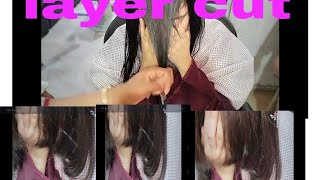 easy half layers cutting all tutorial share step by step by marry saloon [upl. by Nylannej809]