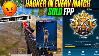 🇮🇳 SOLO FPP  DAY  6 🤬 HACKER IN EVERY MATCHES IN SOLO CONQUEROR RANK PUSHING LOBBY 😭 [upl. by Dnalhsa]