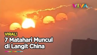 Heboh 7 Matahari Muncul di Langit China [upl. by Nelleoj]