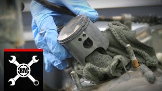 Kawasaki KX100 amp KX85 Engine Rebuild  Part 1 Top End Disassembly amp Inspection [upl. by Aytnahs]