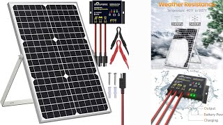 Solar Panel Kit 30W 12V Solar Battery Trickle Charger Maintainer Upgrade Waterproof [upl. by Lozar]