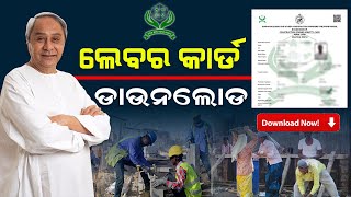 Labour Card Download Online Odisha  Labour Card Status Check Odisha  Labour Card Renewal Time [upl. by Sirred]