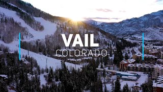 Vail in winter Colorado  4K drone footage [upl. by Der84]