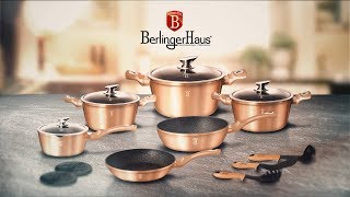 Berlinger Haus Metallic Line Rosegold Edition 15 Pcs Cookware Set Presentation BH1224N [upl. by Kosel]