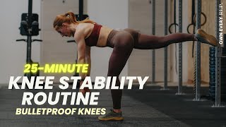 25 Min Stability amp Strength Routine For Bulletproof Knees  Runners Routine  w Equipment [upl. by Frederico]