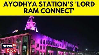 With Mukut And Bow And Arrow New Ayodhya Station Loaded With Religious Symbols  N18V  News18 [upl. by Yllek77]