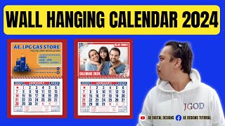 WALL HANGING CALENDAR 2024 I CANVA TEMPLATE I PRICING AND MATERIALS [upl. by Northey81]