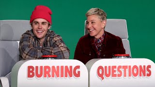 Justin Bieber Answers Ellen’s ‘Burning Questions’ [upl. by Nauqan]