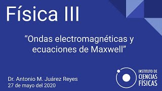 Clase Física III  quotOndas electromagnéticas y ecuaciones de Maxwellquot [upl. by Ai]