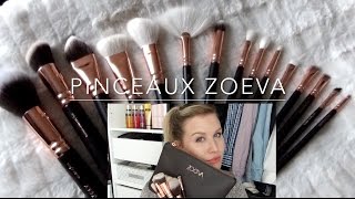 Pinceaux maquillageGuide dutilisation pour débutante amp Revue ZOEVA édition Rose Golden [upl. by Nollat]