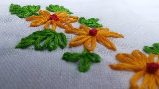 Easy Hand Embroidery Works  Lazy Daisy  HandiWorks Tutorials 11 [upl. by Nelleus776]