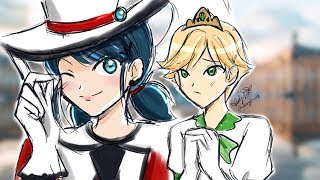 “PRINCESS ADRIEN x PRINCE MARINETTE”  Part 1 ♥️ Miraculous Ladybug Comic Dub [upl. by Kanya306]