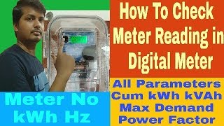 HOW TO CHECK METER READINGkWh UNITS IN DIGITAL ELECTRIC METER ALL PARAMETERS COMPLETE INFORMATION [upl. by Siroled]