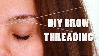 DIY BROW THREADING TUTORIAL AT HOME SHAPING [upl. by Dodge879]