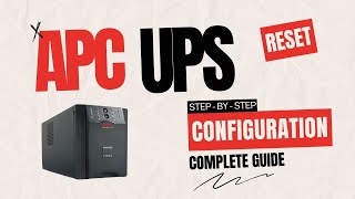 How to configure APC Series UPS complete guide with battery constants list [upl. by Colene]