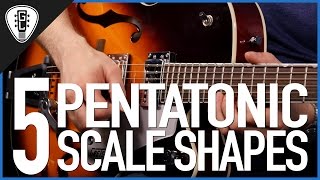 The 5 Pentatonic Scale Shapes  Guitar Lesson [upl. by Worrell]