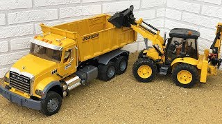 Bruder RC Construction JCB Backhoe Tractor Excavator Dump Truck Bulldozer Video For RC fans [upl. by Cynthie126]