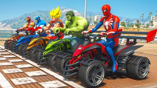 SpiderMan amp Superheroes Street Blazer Racing EVENT on Beach Challenge  GTA 5 Mods Ep503 [upl. by Desdamona706]