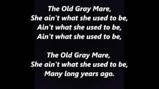 The OLD GRAY MARE OLD GREY MARE MAIR words lyrics text trending horse folk song sing along [upl. by Ahsinav465]