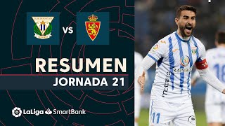 Resumen de CD Leganés vs Real Zaragoza 21 [upl. by Ahsaei]