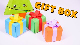 Easy Origami Christmas Gift Box  Gary Origami [upl. by Nosrac]