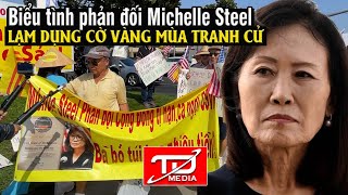 Biểu tình phản đối Michelle Steel lạm dụng Cờ Vàng mùa tranh cử [upl. by Chase]