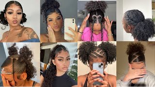 💖Cute Quick curly hairstyles natural hairstyles compilation [upl. by Martineau]