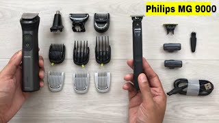 Philips MG955015  Multigroom 9000 Trimmer  OneBlade  Testing amp Review [upl. by Bullion]