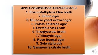 Microbial Culture Media Composition Part  3 Microbiology with Sumi [upl. by Misa]