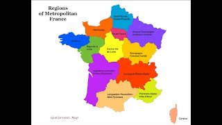 France administrative divisions régions et départements [upl. by Ellerey]