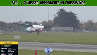 ATR72  2 Missed Approaches in Crosswinds at Dublin Airport 18102024 [upl. by Notyep]