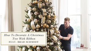 How to Decorate your Christmas Tree Professionally with Ribbons [upl. by Baird]