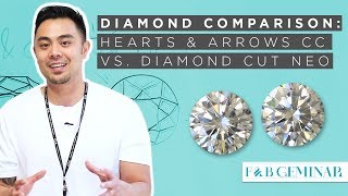 Hearts amp Arrows CampC Moissanite v Diamond Cut NEO Moissanite [upl. by Evot643]