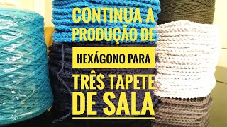 QUANTO JA PRODUZIR DE HEXÁGONO JaneCrochêt produçãotapeteshexágonos [upl. by Raseda669]