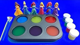 Satisfying Video  DIY  How To Make Rainbow Pool With Disney Princess ASMR 11 Rainbow Bon Bon [upl. by Quickman]