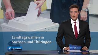 Wahlen in Sachsen und Thüringen  tagesschau 2000 Uhr 01092024 [upl. by Blondelle626]