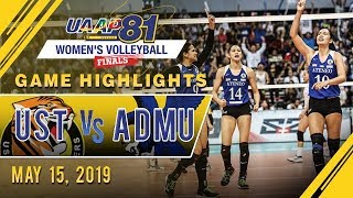 UAAP 81 WV Finals Ateneo fights off UST in Game 3 to claim UAAP 81 title  May 18 2019 [upl. by Navaj]