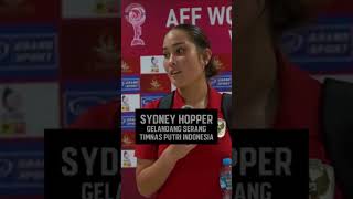 SYDNEY HOPPER SALTING DIGANGGU PAS INTERVIEW sydneyhopper timnasindonesia timnaswanitaindonesia [upl. by Burkle]